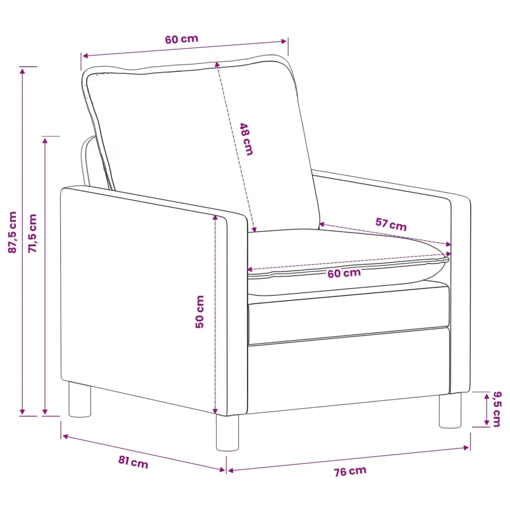 Set di divani 2 pcs Nero Poliestere 3417050
