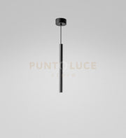 THALASSIA S/P - SOSPENSIONE COLORE NERO A LED 3000K 398LM 7W CON ROSONE D.2,5CM