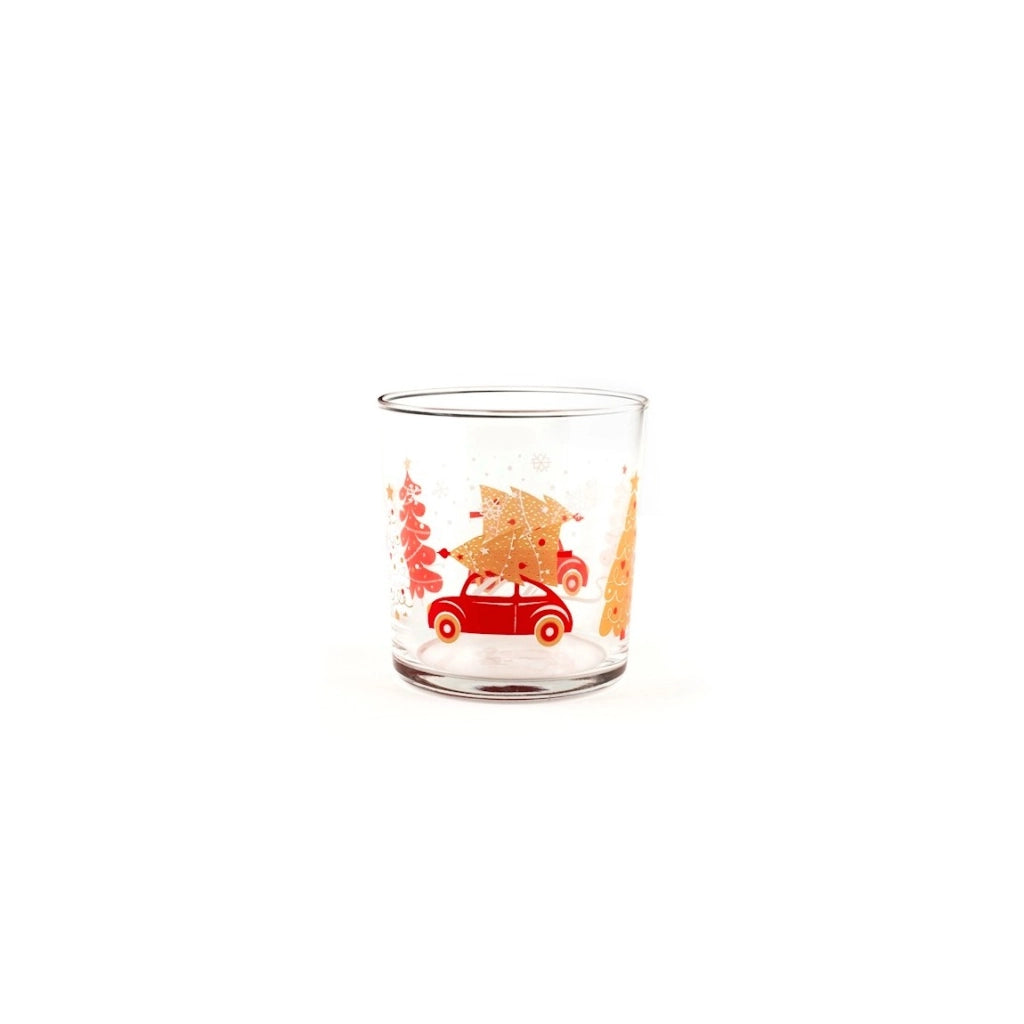Bicchiere vetro happy christmas cl 35