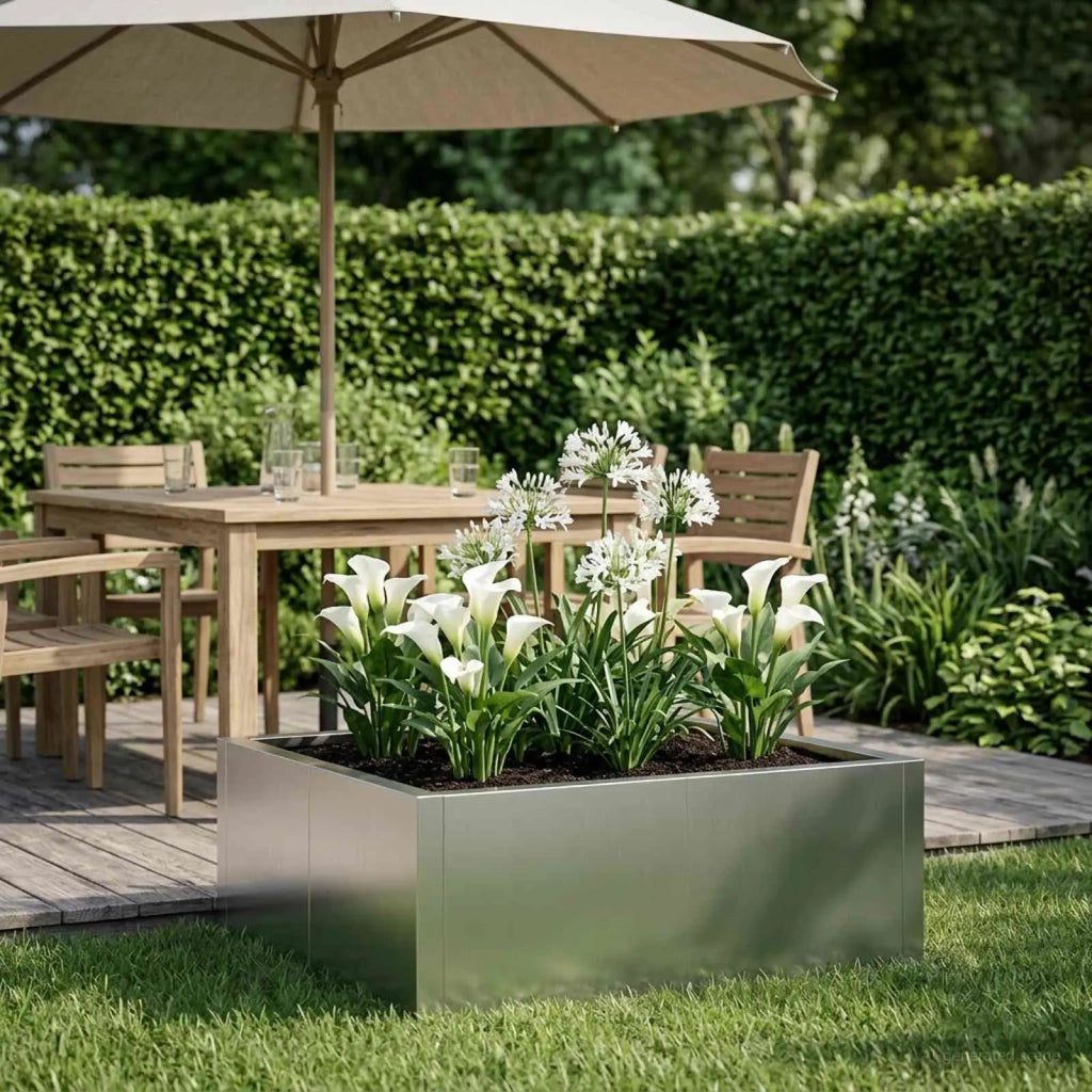 Muro di contenimento 4 pz 100 x 100 x 40 cm Acciaio Inox 3449209