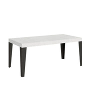Tavolo allungabile 180/284x90 cm Flame colore bianco frassino gambe antracite