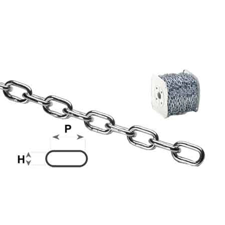 CATENA GENOVESE SU BOBINA n°18 (35 mm) - PxH 20x75 - bobina 60 mt - CATENIFICIO RIGAMONTI