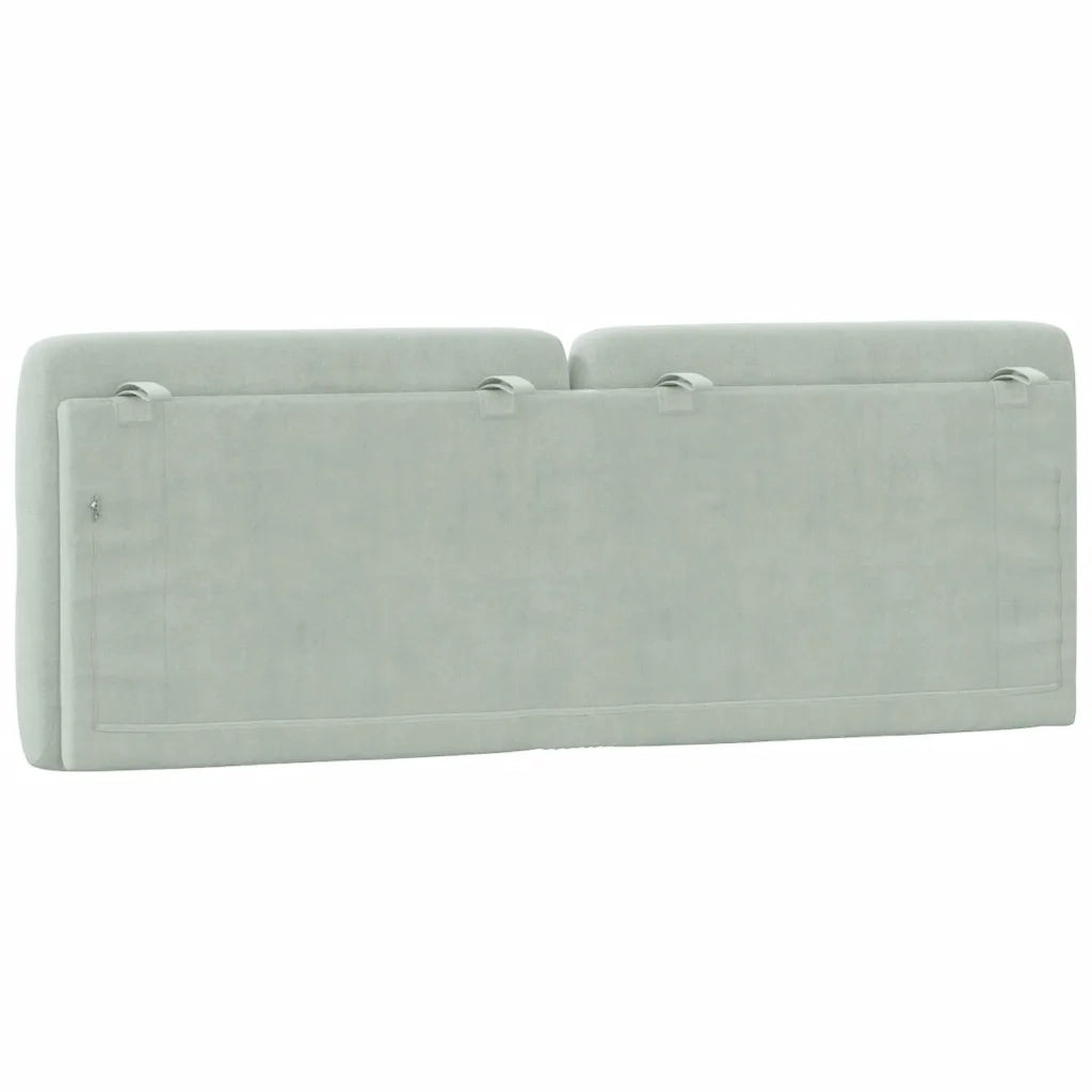 Cuscino Testiera Grigio Chiaro 120 cm in Velluto 374720