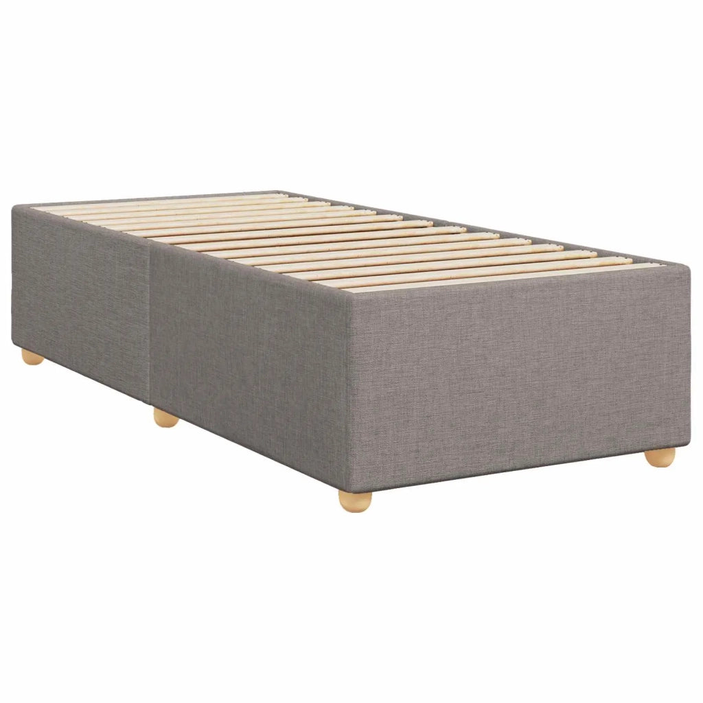 Letto box spring con materasso Tortora 80 x 200 cm Tessuto 3453764