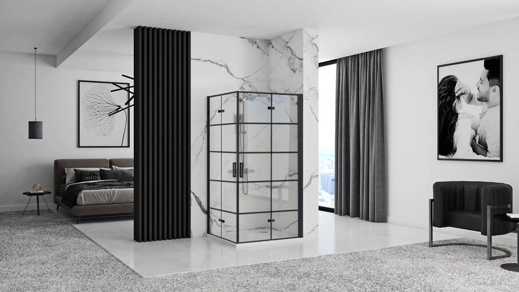 Cabina Doccia Rea Molier Black Double 90x100