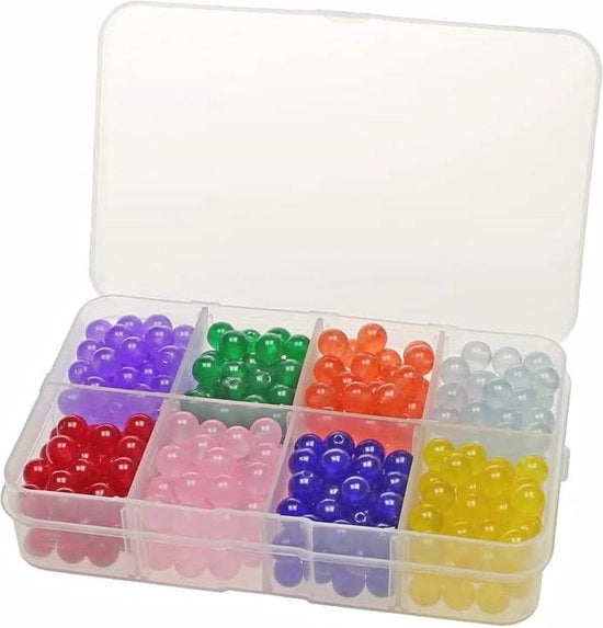 Collezione di 400 rondelle in jade di 6 mm in 8 colori per la creazione di gioielli