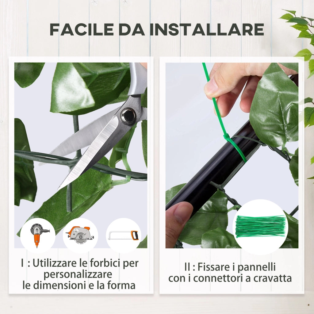 Siepe Artificiale ¨C Minimal ¨C Verde Scuro 300x100 cm
