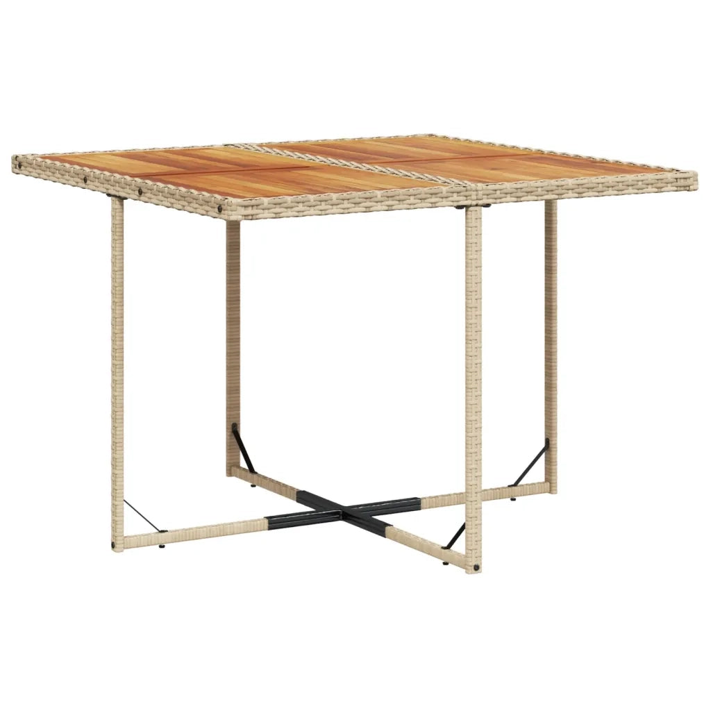 Set da Pranzo da Giardino 9 pz con Cuscini Beige in Polyrattan 3277911