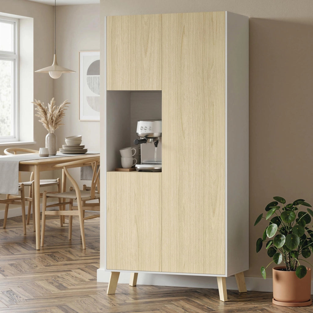 Mobile da cucina 170 cm ¨C Xylo ¨C Effetto legno naturale con ripiani regolabili