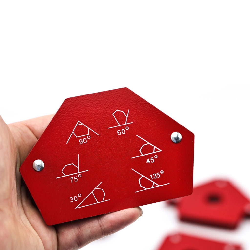 Set di 6 Squadre Magnetiche per Saldatura – Precisione e Durata | Acciaio Inossidabile, Rosso, 1,48 kg