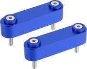Supporto di allontanamento scarico motore in alluminio lega - Blu - Kit di tuning - Sostituzione - 2 pezzi - Adatto per auto con viti.