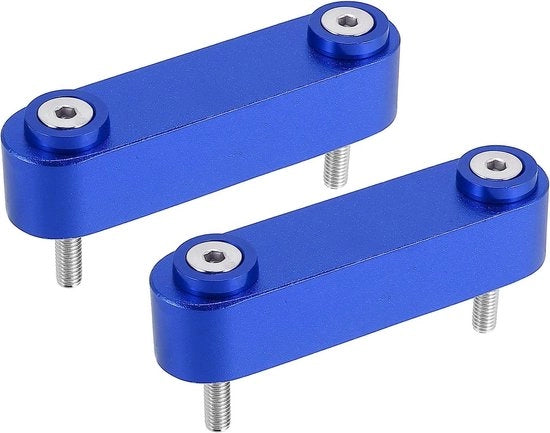 Supporto di allontanamento scarico motore in alluminio lega - Blu - Kit di tuning - Sostituzione - 2 pezzi - Adatto per auto con viti.