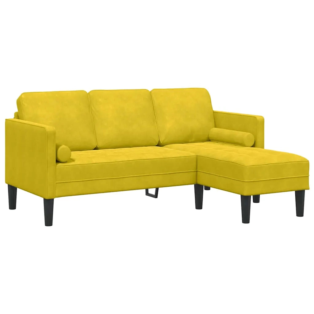 Set di divani con cuscino Giallo Poliestere 42001932