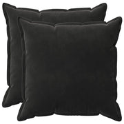 Cuscino con cuscino HOUTEN 2 pz Nero Velluto 936271