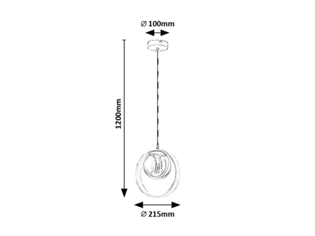 Lampada a sospensione Rabalux Peyton E14 15W faggio