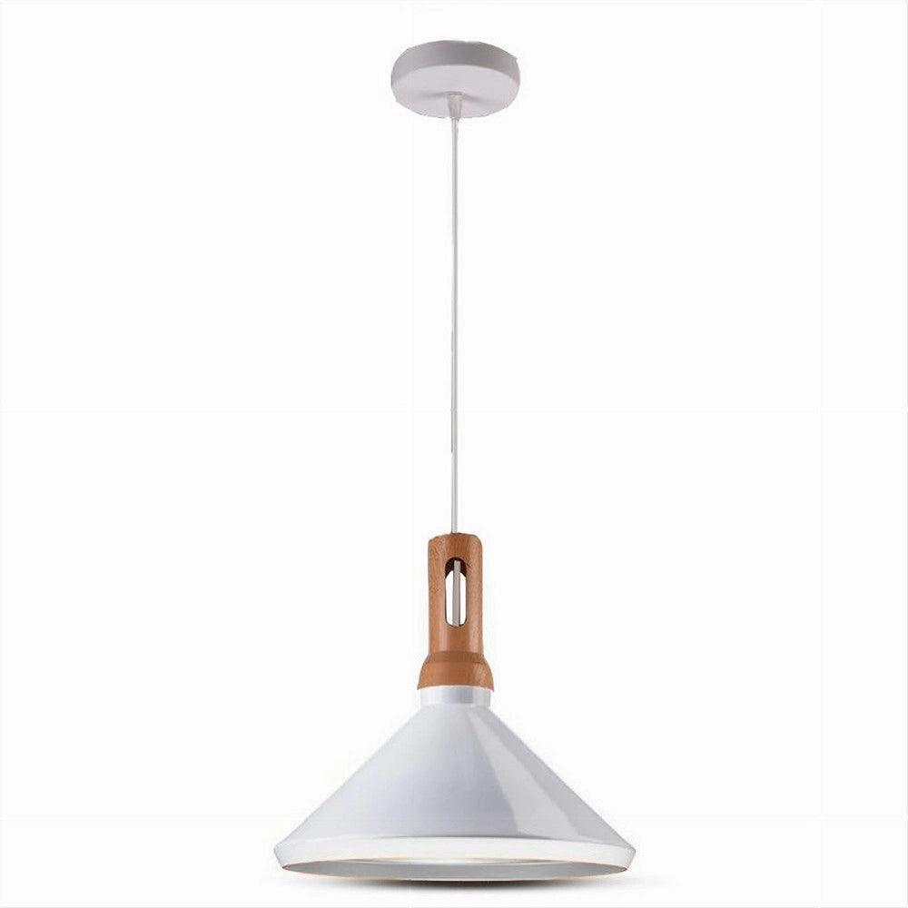 Trade Shop - Lampadario A Sospensione Stile Industriale Lampada Pendente E27 Nero Bianco A92 - Bianco