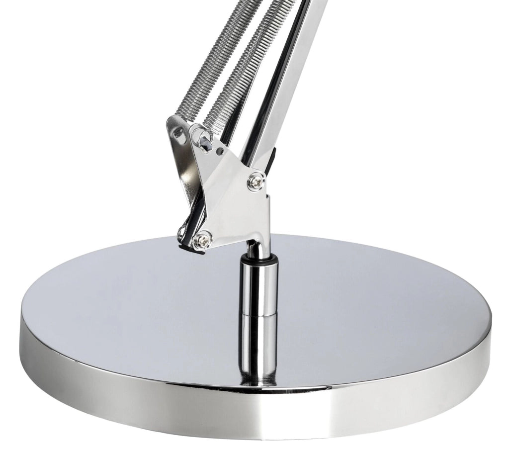 Unilux 400092123 SUCCESS 80 Lampada da Tavolo LED E27 10 W Rotazione 360° con Braccio Regolabile colore Cromo
