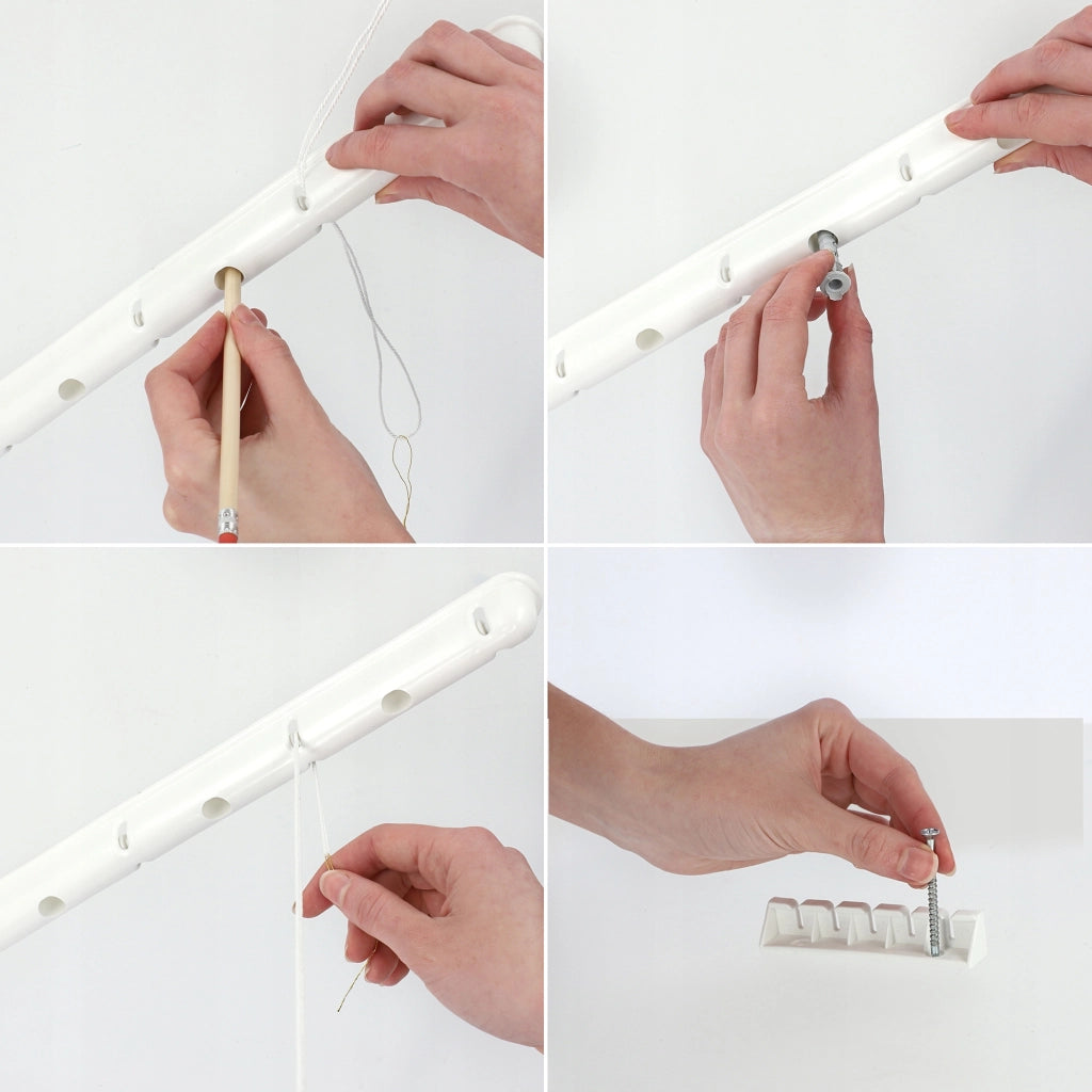 Stendibiancheria da soffitto KADAX per bagno, 5 barre, 160 cm, resistente e robusto.