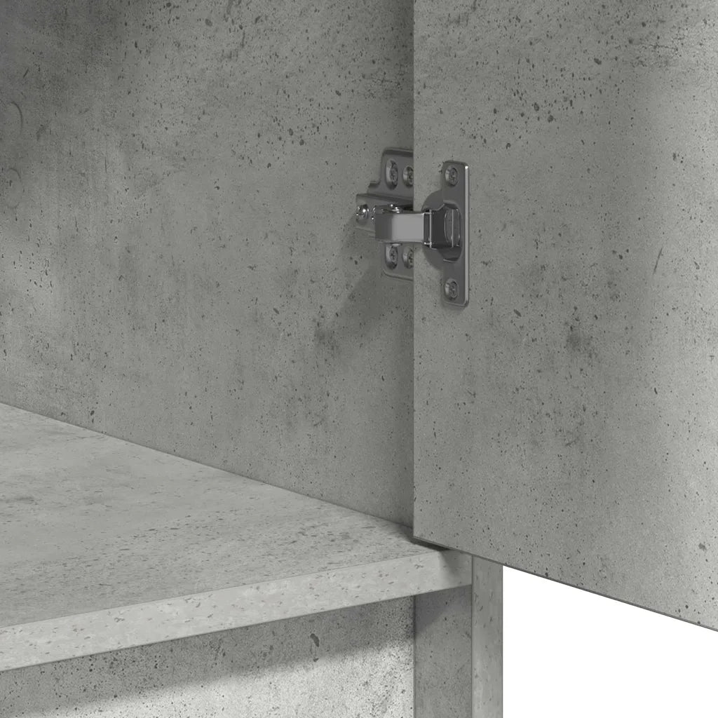 Toeletta | Tavolo da Trucco con cassetto 3 pz Grigio Legno multistrato