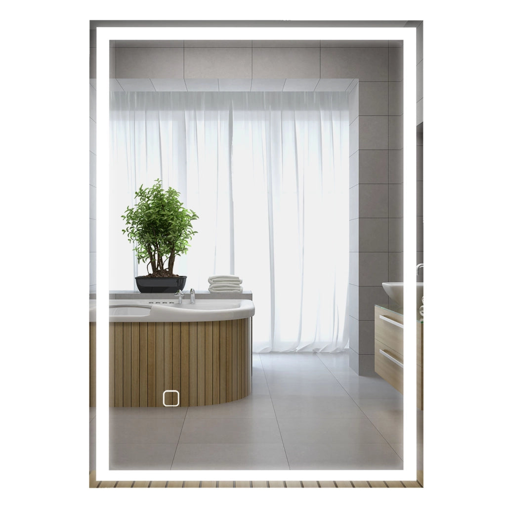 Specchio da Bagno con LED ¨C zephmum ¨C Bianco 60x30x