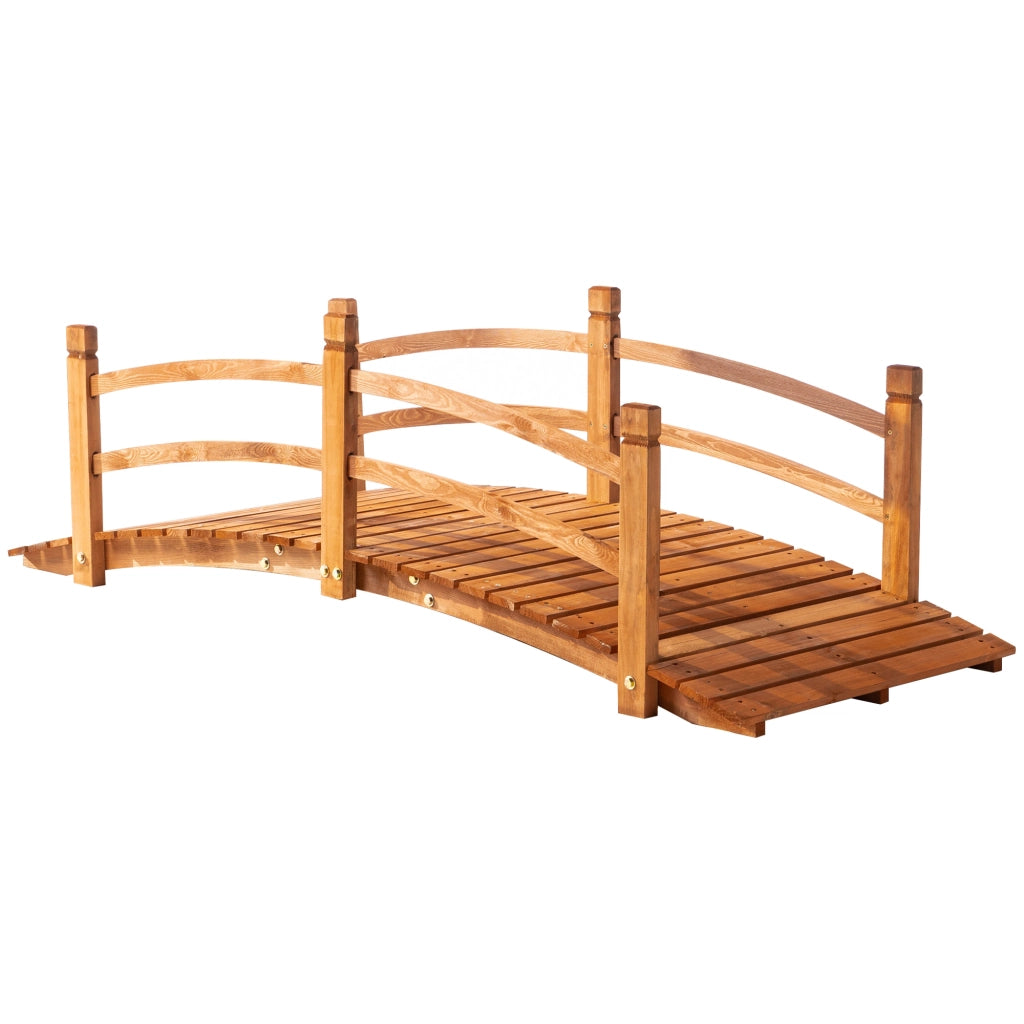 Ponte da giardino in legno ¨C Minimal ¨C 185 cm colore arancio
