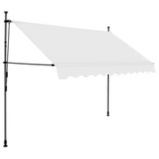 Tenda da Sole | Tenda parasole Retrattile Manuale con LED 300 cm Crema
