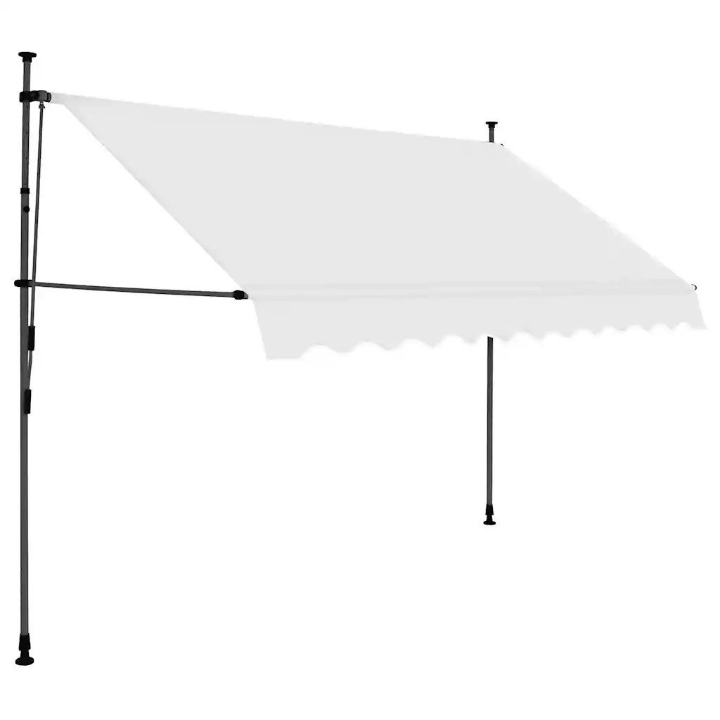 Tenda da Sole | Tenda parasole Retrattile Manuale con LED 300 cm Crema