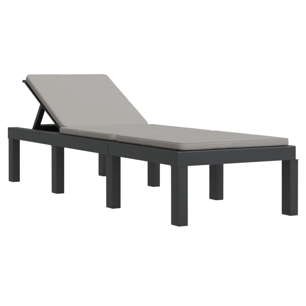 Set Salotto da Giardino 3 pz con Cuscini Antracite in PP 3203731