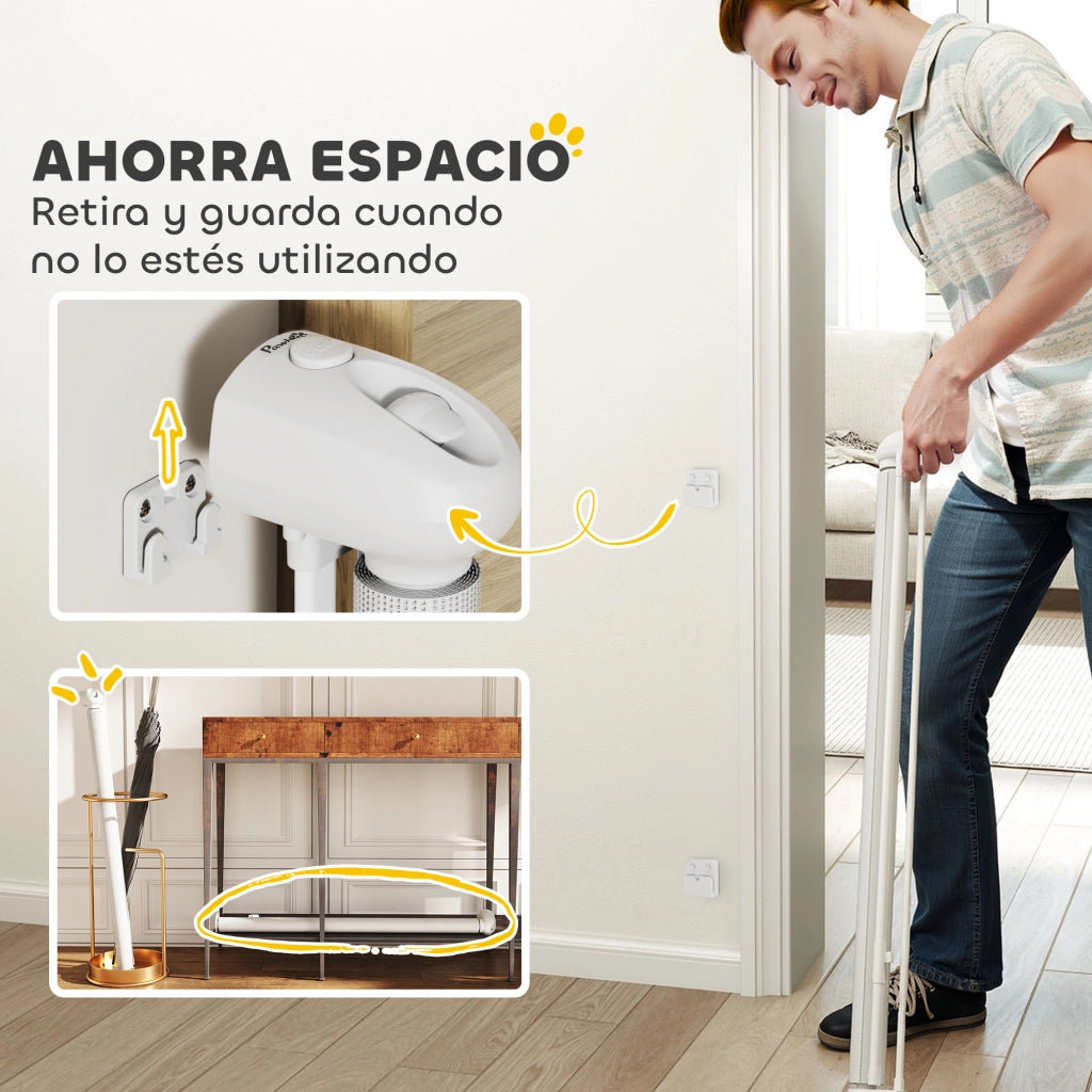 Barriera Retrattile per Cani 0-140 cm ¨C zephmum ¨C Bianco