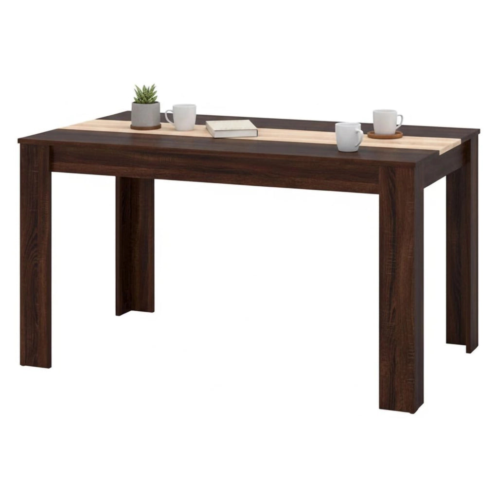 Simala, Tavolo Fisso 6 Posti, 135x80.5x74.5h cm Marrone Noce