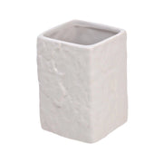 Porta spazzolino in ceramica bianco Linea Petra Feridras