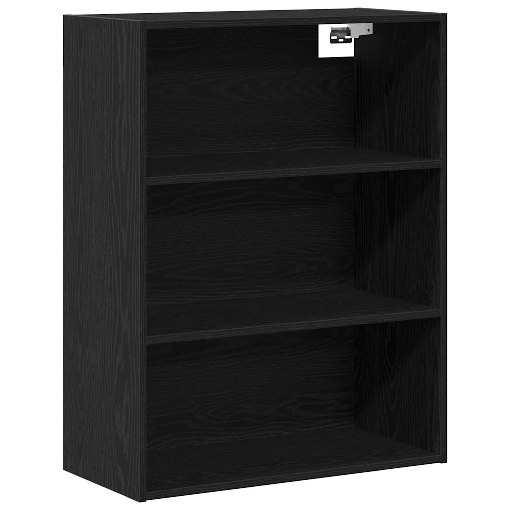Credenza-Buffet-Armadio da cucina Rovere Nero 69,5 x 34 x 180 cm Legno multistrato 507743