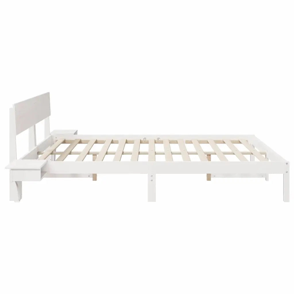 Struttura del letto Bianco 200 x 200 cm Pino massello