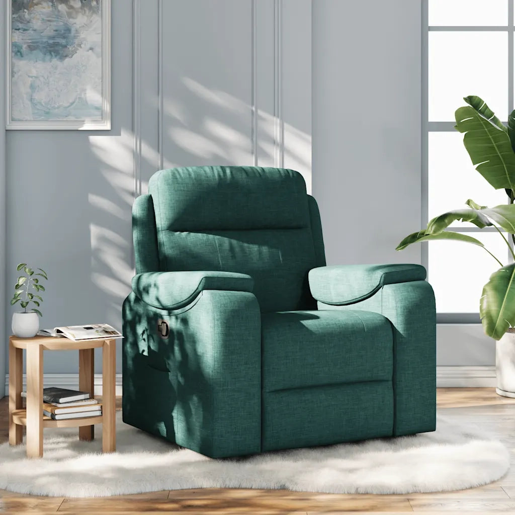 Poltrona Reclinabile in Tessuto Verde Scuro 4015686