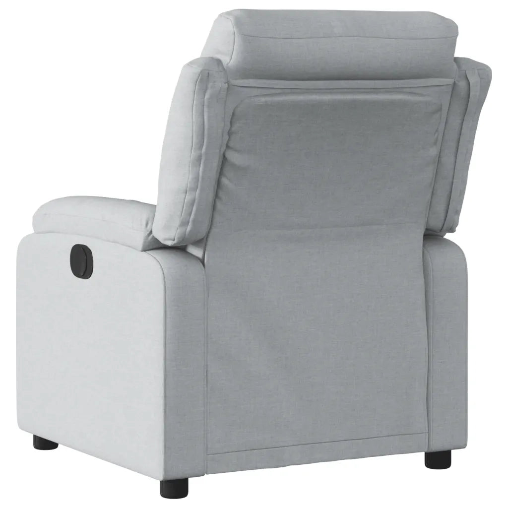 Poltrona | Sedia Relax Reclinabile in Tessuto Grigio Chiaro
