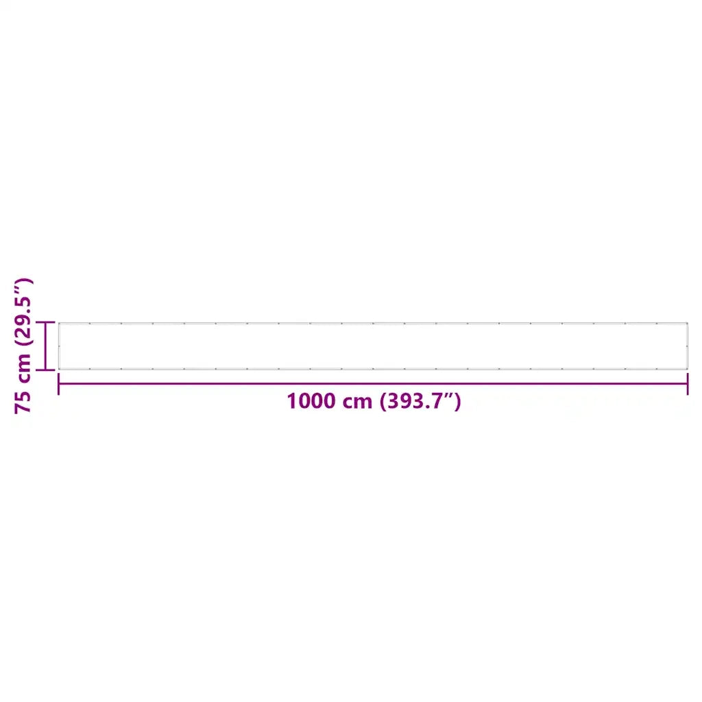 Paravento per Balcone Striscia Gialla e Bianca 75x1000 cm 42002041