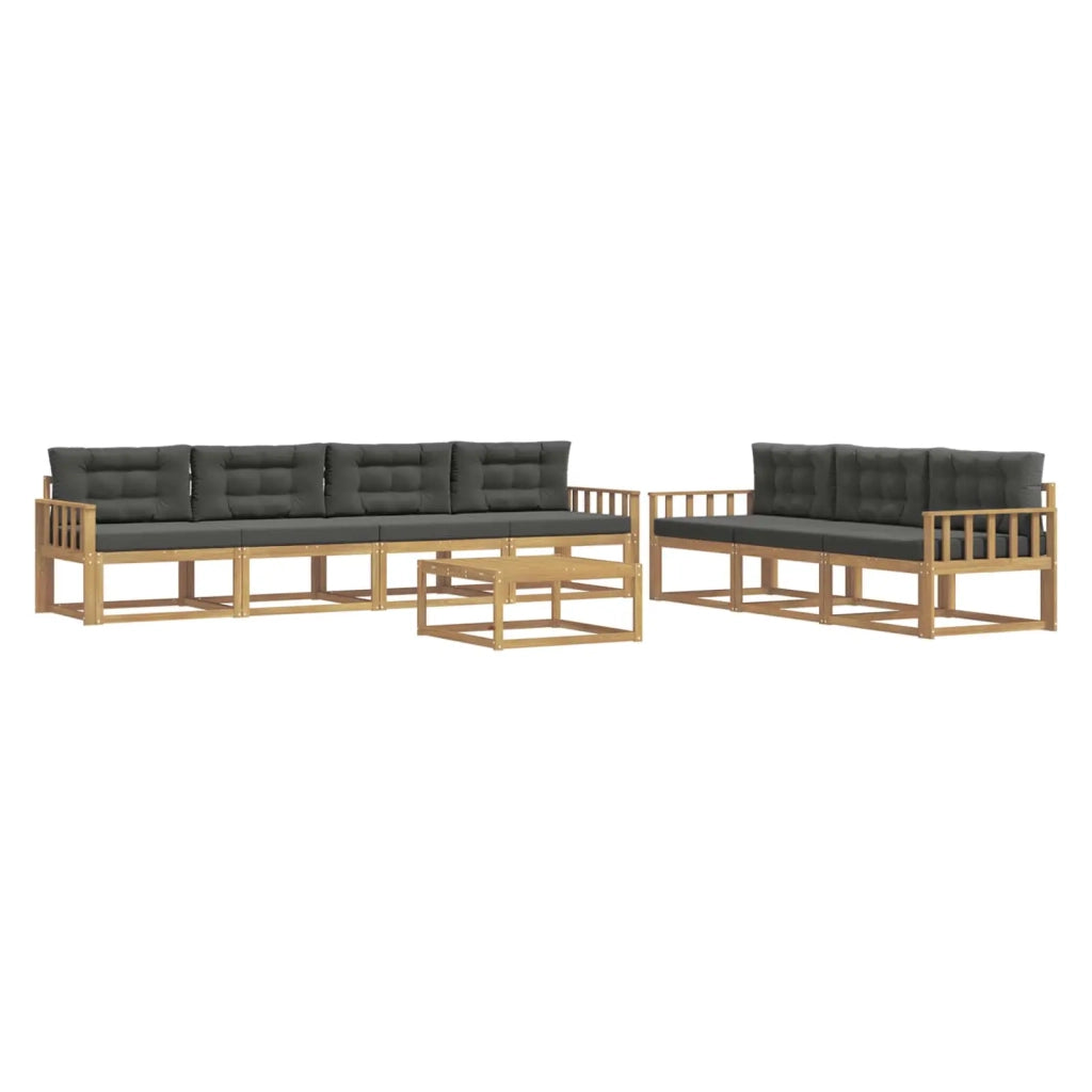Set di divani da esterno 7 pz Bianco e Antracite 3386161