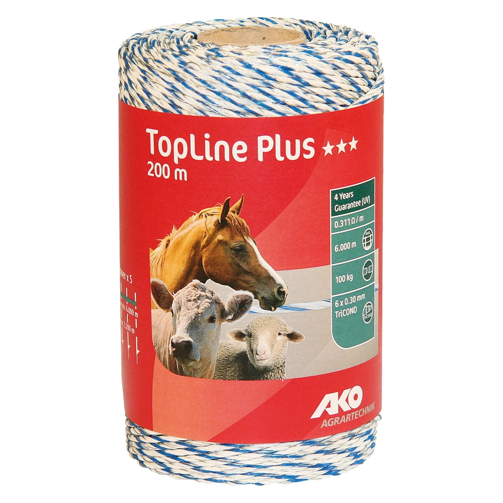 FILO TONDO PER RECINTO mt 200 - bianco/blu  - ALBERT KERBL