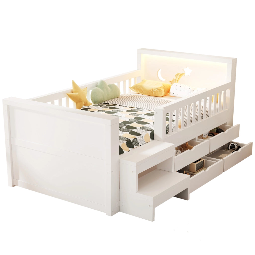 letto per bambini legno bianco 90 x 200 cm