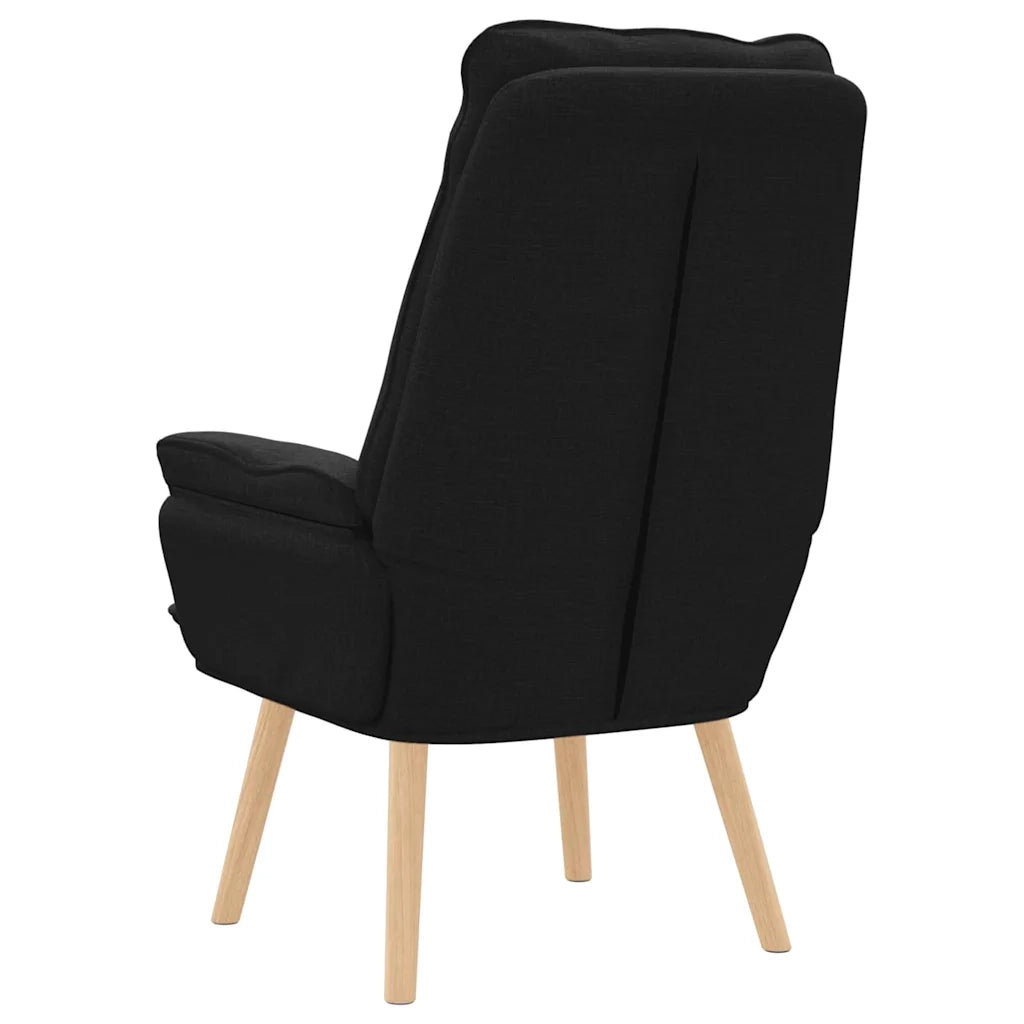Poltrona | Sedia Relax Nero 69 x 74 x 93 cm Tessuto e compensato