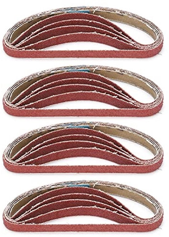 Set di cinture di abrasione 330x10mm - Set di cinture di abrasione - Carta abrasiva fine - Carta abrasiva 240# - Macchina per cinture di abrasione compatibile - 20 pezzi
