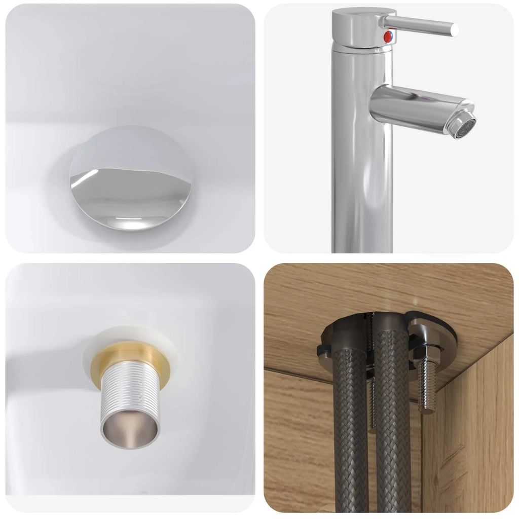 Mobile Lavabo da Parete Rovere Artigianale 49,5 x 41 x 63 cm 890277