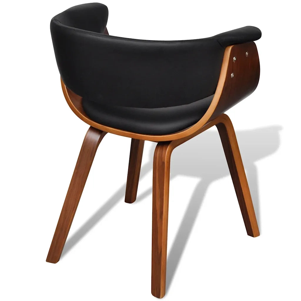 Sedie da Pranzo 2 pz in Legno Curvato e Similpelle