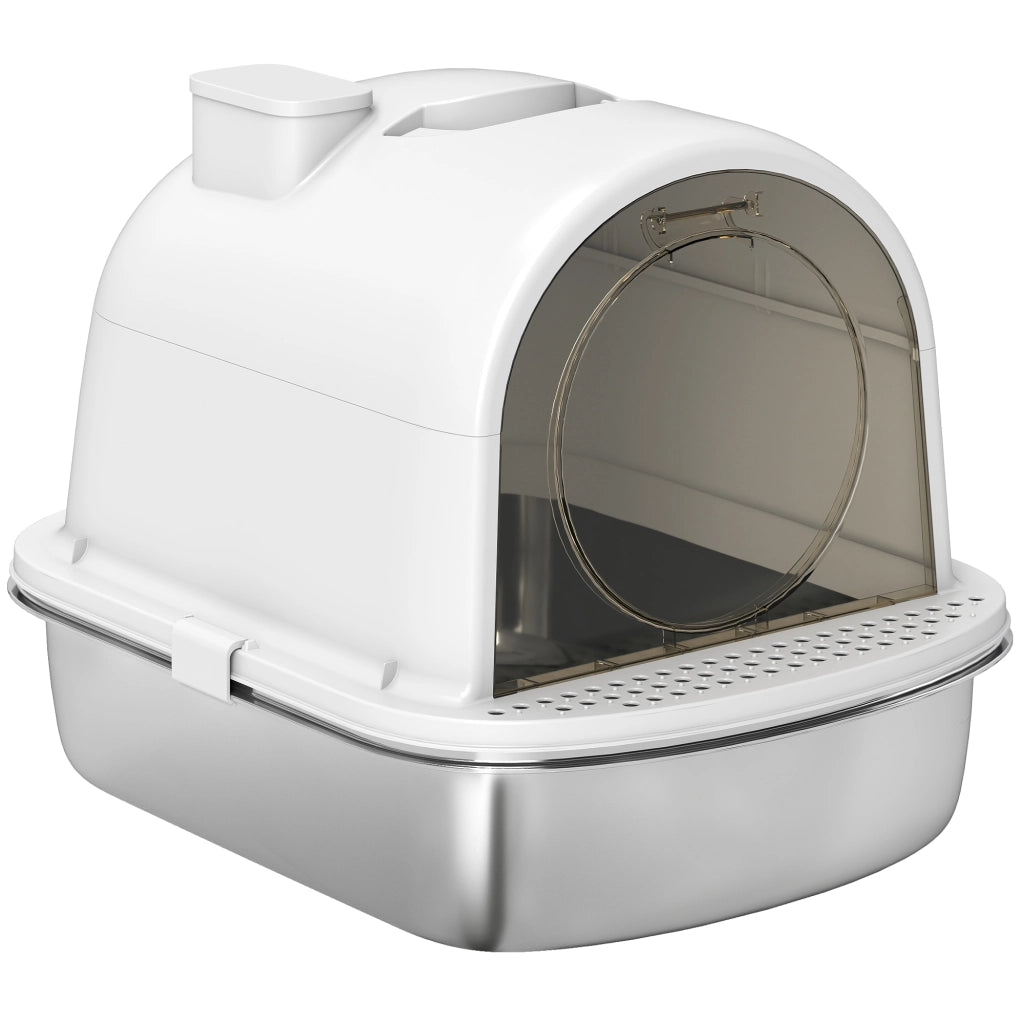 Casetta igienica per gatti chiusa ¨C zephmum ¨C 52.4x41.3x39.9 cm bianco