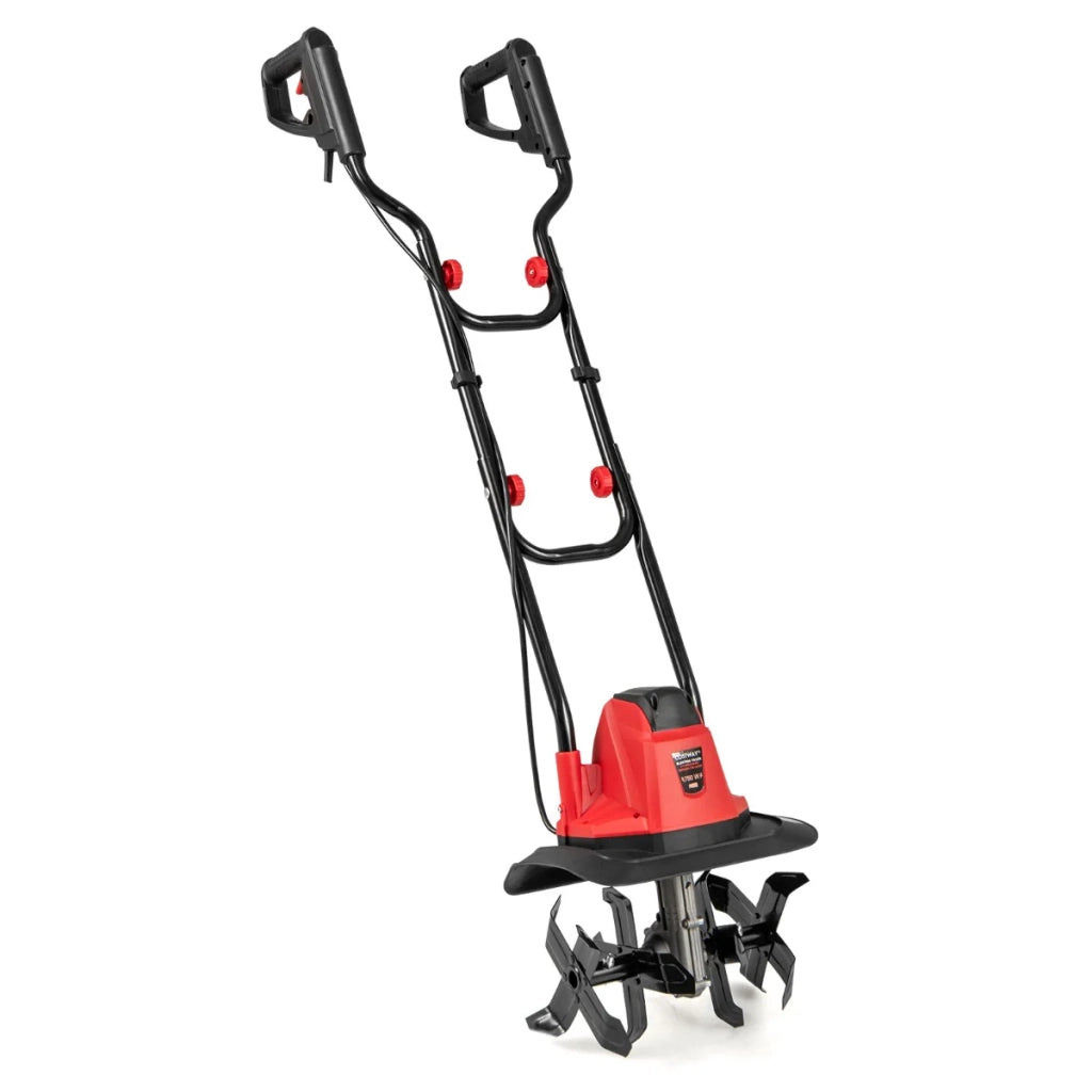 Motocoltivatore elettrico pieghevole 32,5 x 24 x 138 cm per dissodare facilmente il terreno in rosso metallizzato 20_0012896