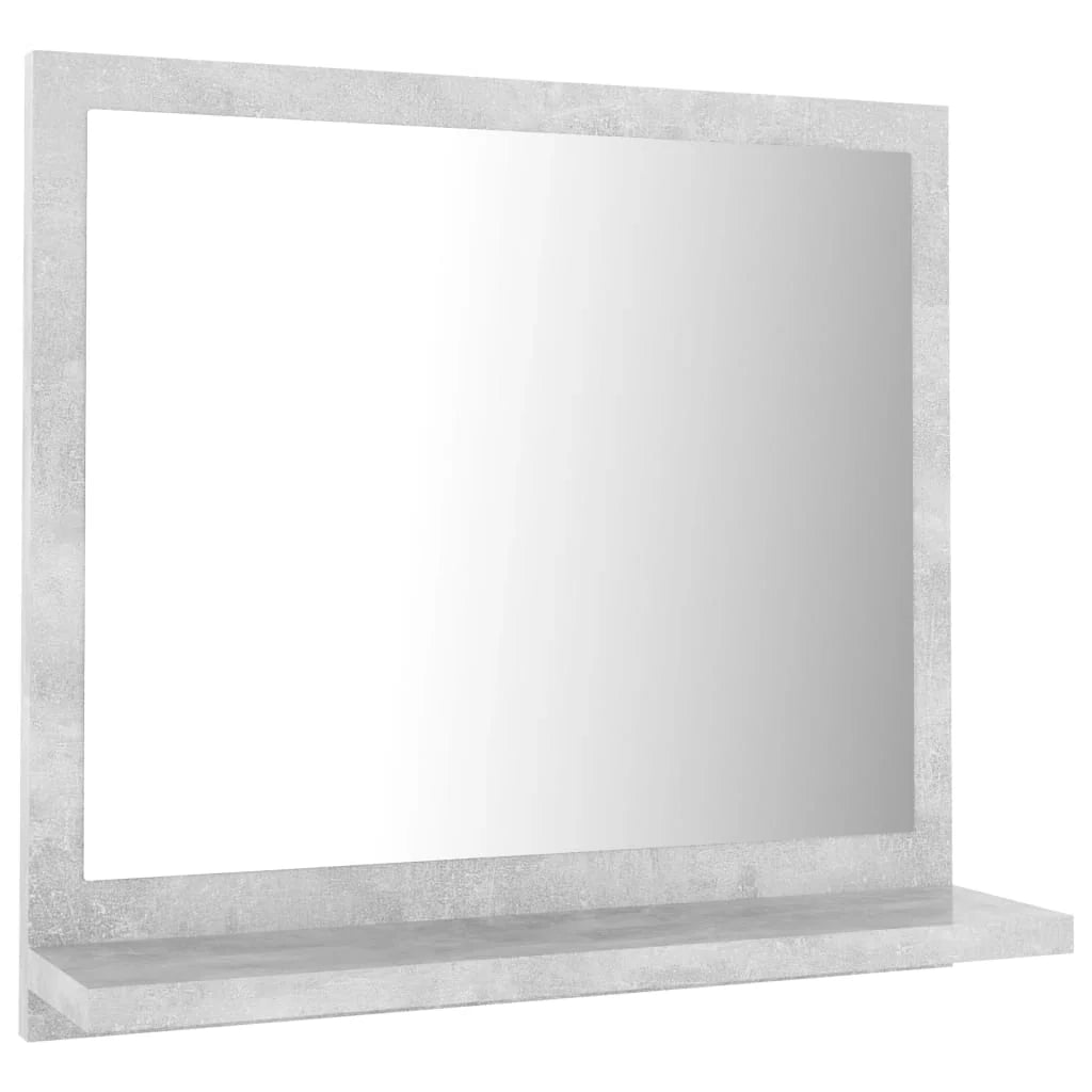Specchio da bagno 40 x 10,5 x 37 cm truciolare grigio 02_0006942
