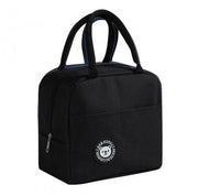 Tas per picnic isolata, termica, portatile, con isolamento, per pranzo e spuntini, impermeabile, nera
