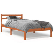 Letto singolo | Letto per adulti | Letto senza Materasso Marrone Cera 75x190 cm in Legno di Pino