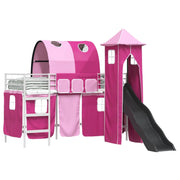 Struttura del letto loft per Bambini | Letto Infantile | Lettino Bianco e Rosa 75 x 190 cm