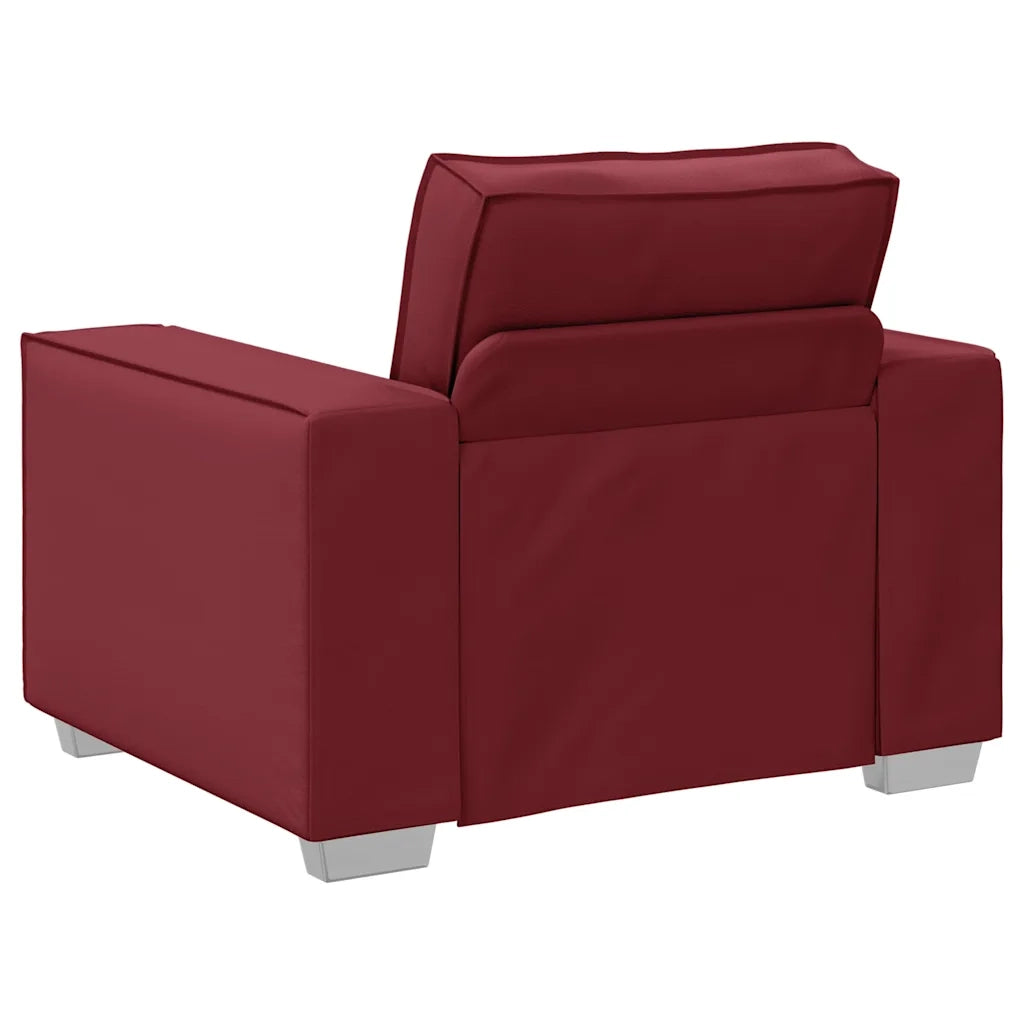 Poltrona Sofa Rosso Vino 100 cm Pelle Sintetica 4105042